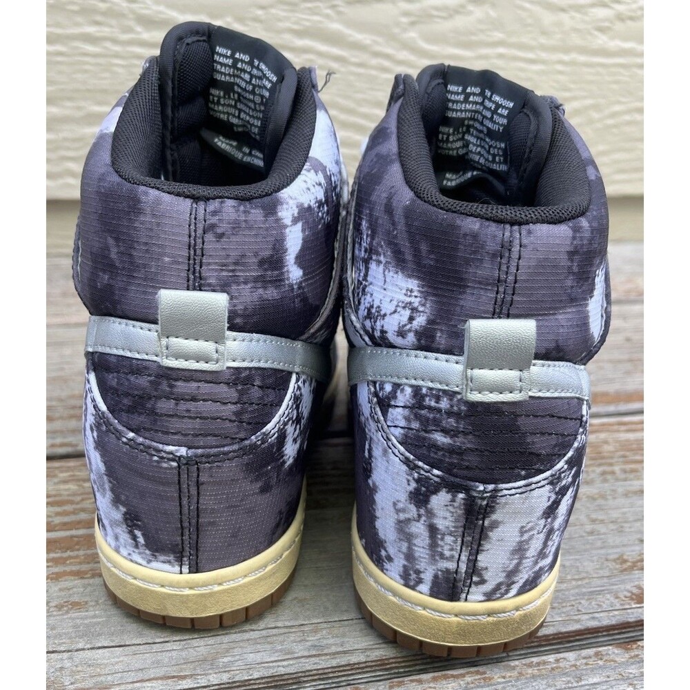 Nike Dunk Sky Hi High Women's 8 Hidden Wedge Sneakers Black/Gray 543258-004 - Picture 5 of 12